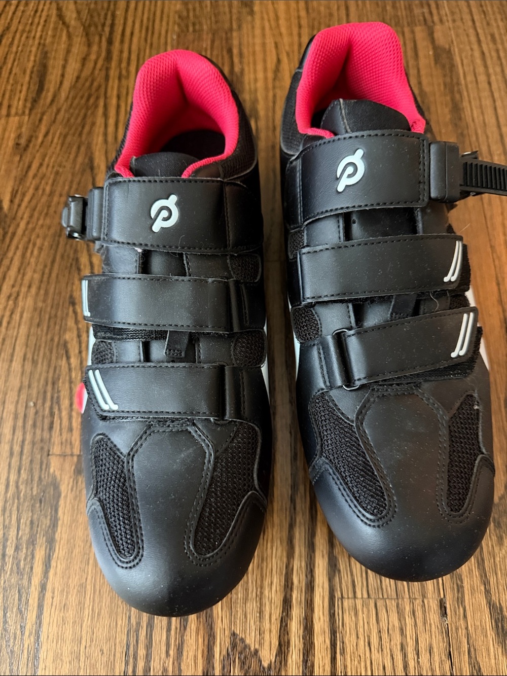 Peloton Black and Pink Men's Athletic Cycling Shoes